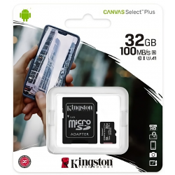 Memoria Micro Sd 32Gb Clase 10 100Mb/s Kingston Canvas Select Plus