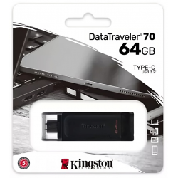 PENDRIVE USB TIPO C 64GB KINGSTON DATA TRAVELER 70