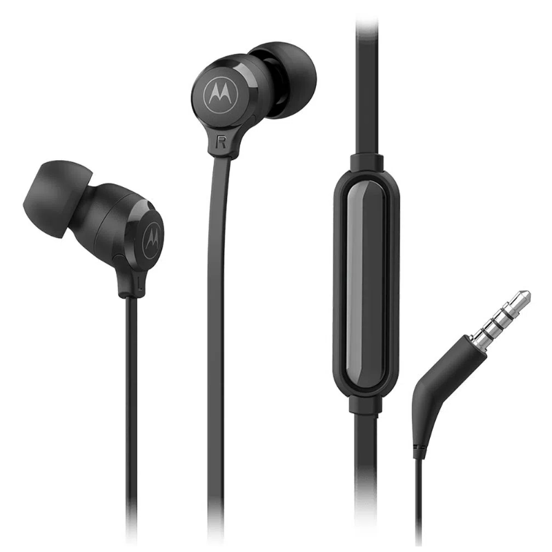 Motorola Earbuds 3-S - Auriculares con cable con micrófono, auriculares  intrauditivos con cable, cómodos auriculares de silicona ligeros, cable  plano