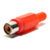 FICHA JACK RCA HEMBRA PLÁSTICO ROJA