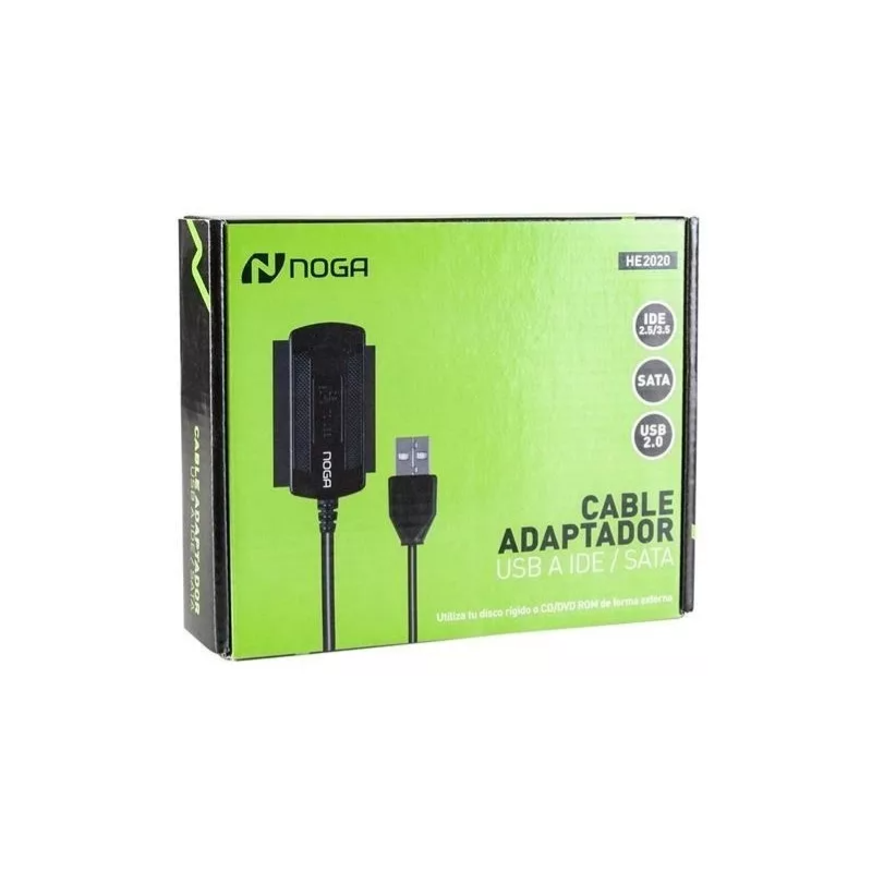 Adaptador USB a SATA IDE 2.0 3.5" 2.5" Noga He2020