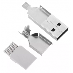 Conector USB macho para soldar
