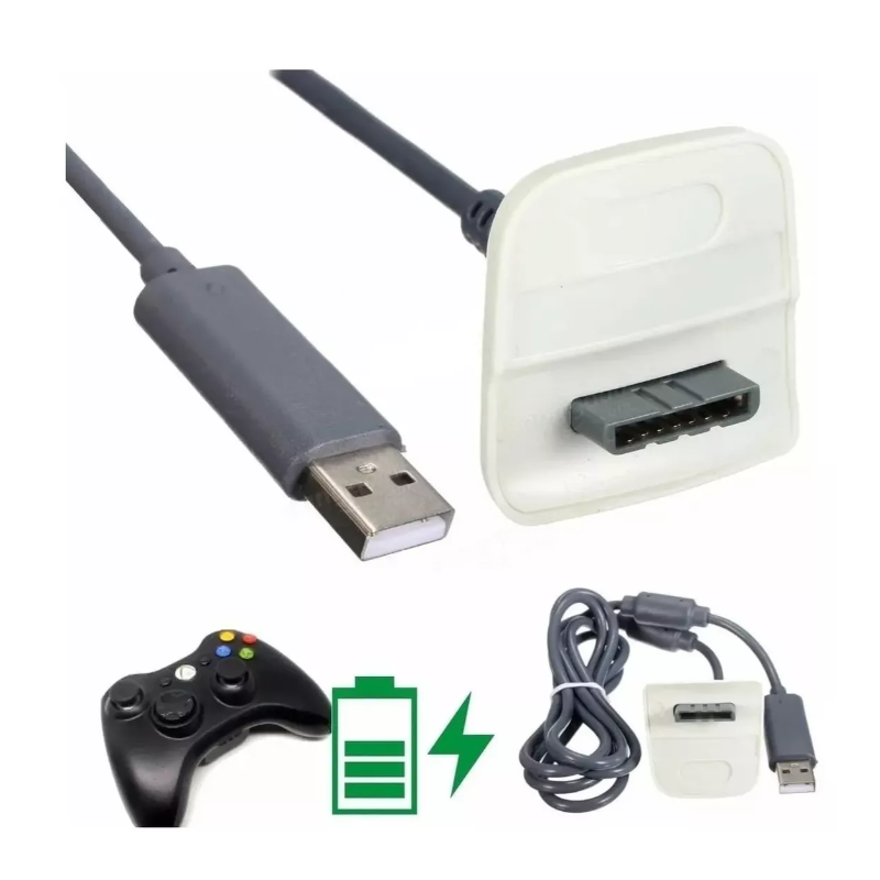 Cable cargador joystick XBOX 360 a USB 1MT