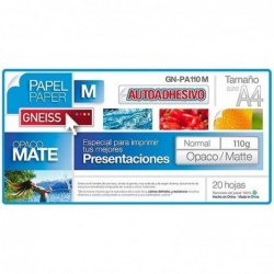 PAPEL AUTOADHESIVO MATE A4 110GRS GNEISS