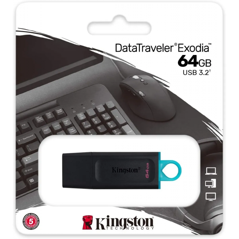 PENDRIVE 64GB KINGSTON Datatraveler Exodia DTX USB 3.2